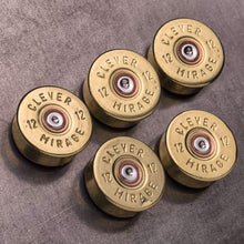 Cargar imagen en el visor de la galería, Lucky Shot USA - 12 Gauge Bullet Magnets - Brass - 5pcs

