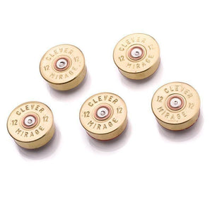 Lucky Shot USA - 12 Gauge Bullet Magnets - Brass - 5pcs