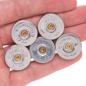 Lucky Shot USA - 12 Gauge Bullet Magnets - Nickel - 5pcs