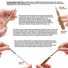 Laden Sie das Bild in den Galerie-Viewer, Lucky Shot USA - Bullet Twist Pen 50 Cal - Brass
