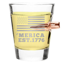Load image into Gallery viewer, Lucky Shot USA - Bullet Shot Glass - .308 Projectile - Merica
