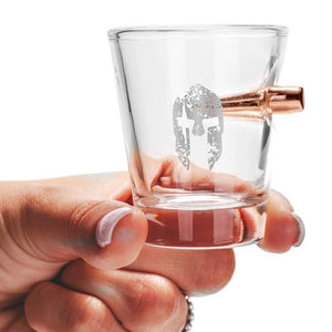 Lucky Shot USA - Bullet Shot Glass - .308 Projectile - Molon Labe