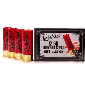 Lucky Shot USA - Shot Glasses - Shotgun Shells (SET OF 4)