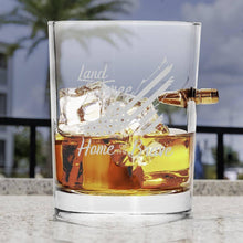 Load image into Gallery viewer, Lucky Shot USA - .308 Bullet Whisky Glass - Eagle Land of the Free Home of the Brave
