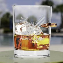 Afbeelding in Gallery-weergave laden, Lucky Shot USA - .308 Bullet Whisky Glass - Eagle Land of the Free Home of the Brave
