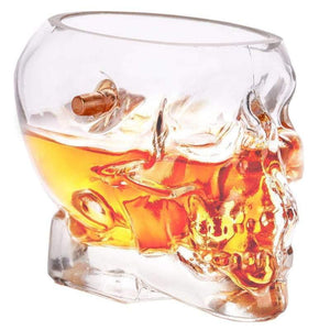 Lucky Shot USA - Bullet Whisky Skull Glass - .308