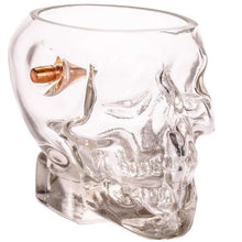 Load image into Gallery viewer, Lucky Shot USA - Bullet Whisky Skull Glass - .308
