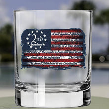 Cargar imagen en el visor de la galería, Lucky Shot USA - Whisky Glass - 2nd Amendment Word Flag
