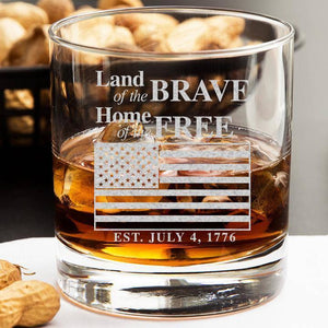 Lucky Shot USA - Whisky Glass - Land of The Brave, Home of The Free