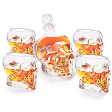 Load image into Gallery viewer, Lucky Shot USA - Bullet Whisky Skull Decanter Set
