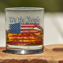 Load image into Gallery viewer, Lucky Shot™ - Americana Whisky Glass - We the people flag

