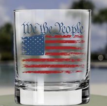 Load image into Gallery viewer, Lucky Shot™ - Americana Whisky Glass - We the people flag
