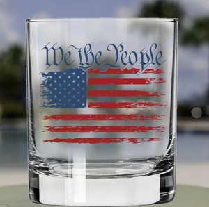 Lucky Shot™ - Americana Whisky Glass - We the people flag